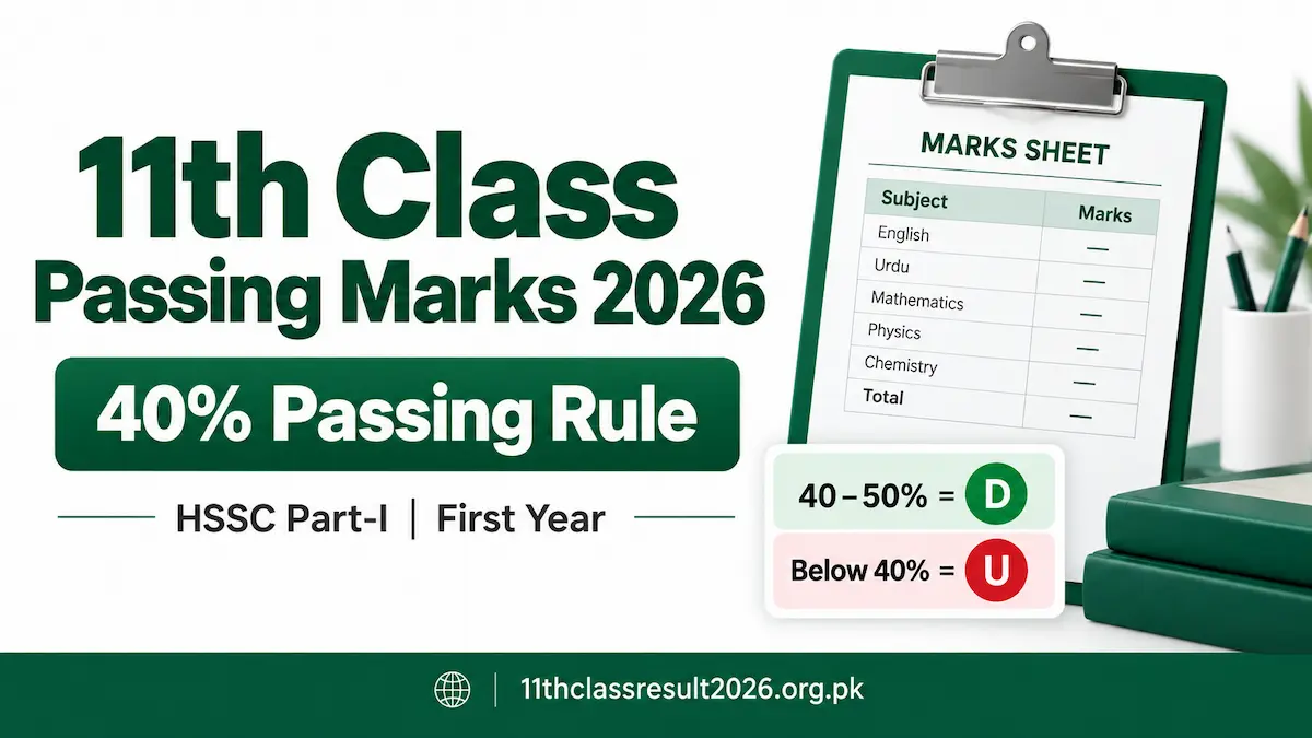 11th Class Passing Marks 2026 – 33% or 40% Official Rule