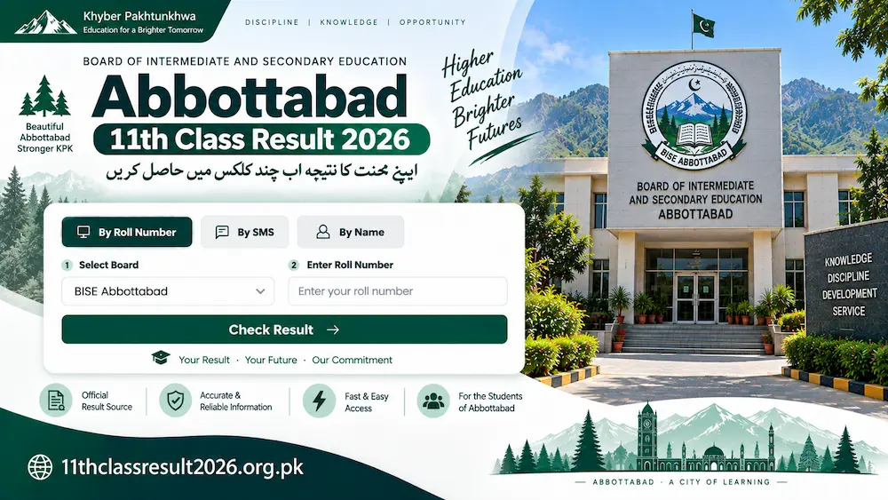 Abbottabad 11th Class Result 2026 – Online Result