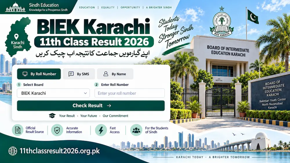 BIEK Karachi 11th Class Result 2026 – HSC Part 1