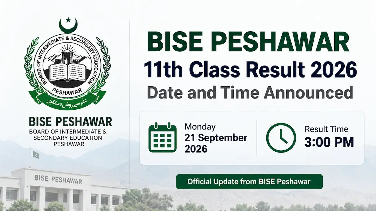 BISE Peshawar 11th Class Result 2026 Date & Time Confirmed